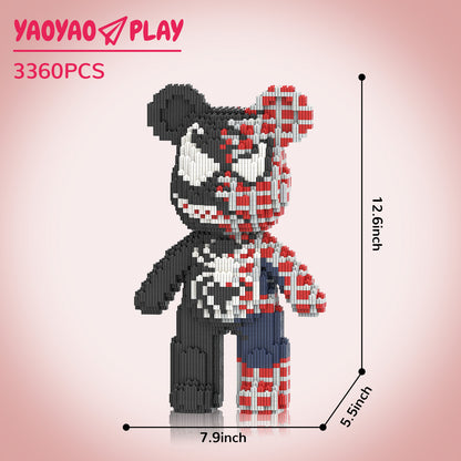 YaoYaoPlay Small Spider Bear Building Block Set