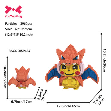 YaoYaoPlay Cosplay Charmander Building Block Set