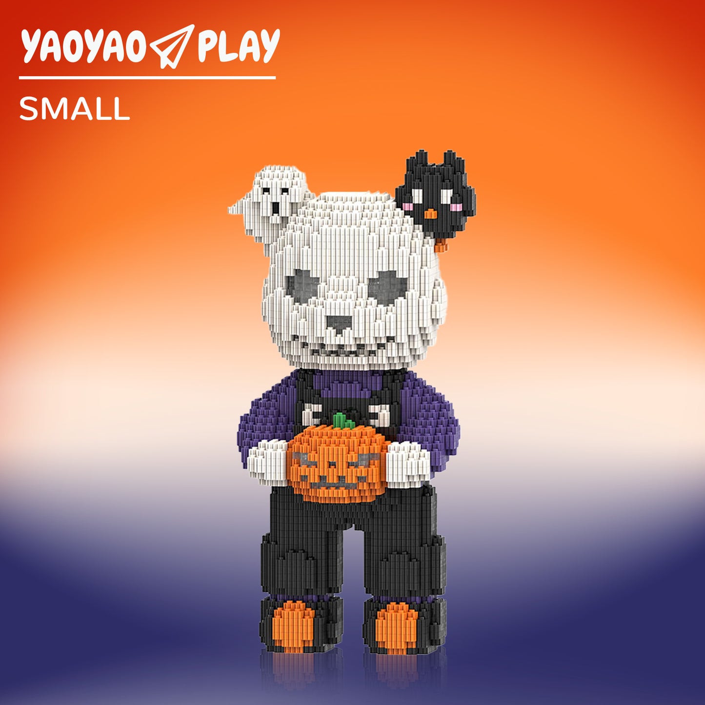 YaoYaoPlay TK Skeleton Medium Bear Building Block Set
