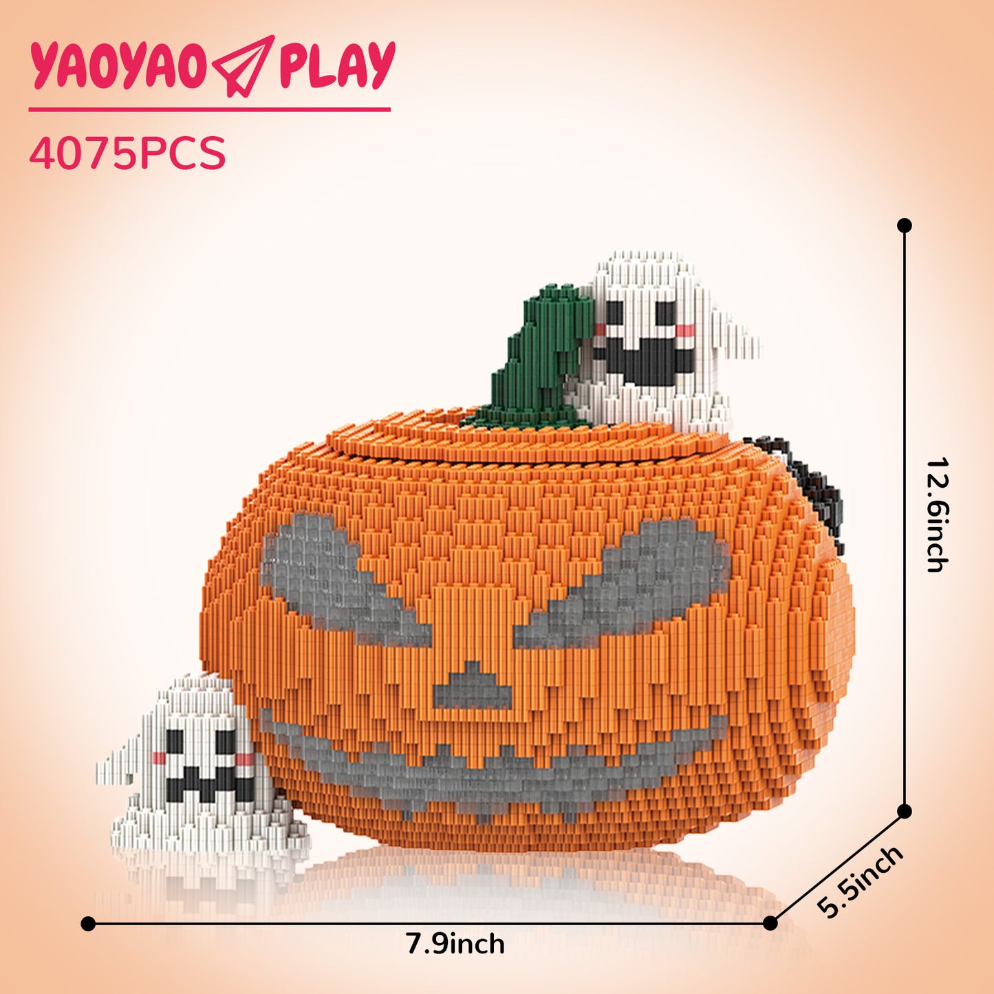 YaoYaoPlay Halloween Pumpkin Building Block Set