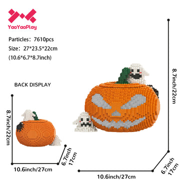 YaoYaoPlay Halloween Pumpkin Building Block Set