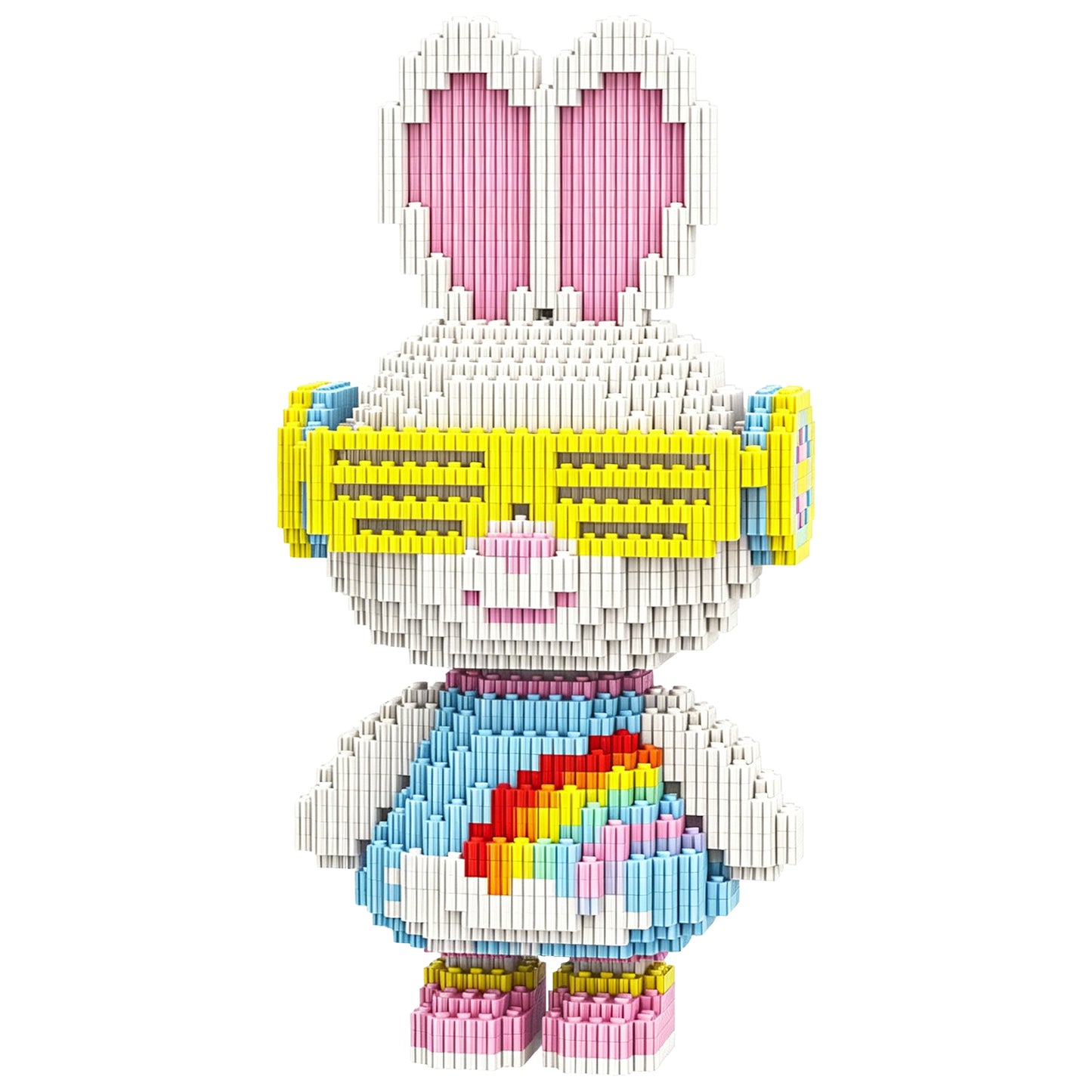 YaoYaoPlay Momo Rainbow Bunny Building Block Set