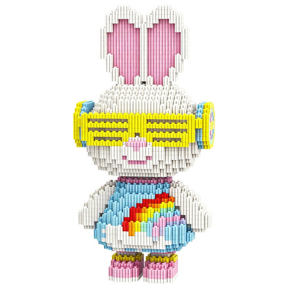 YaoYaoPlay Momo Rainbow Bunny Building Block Set