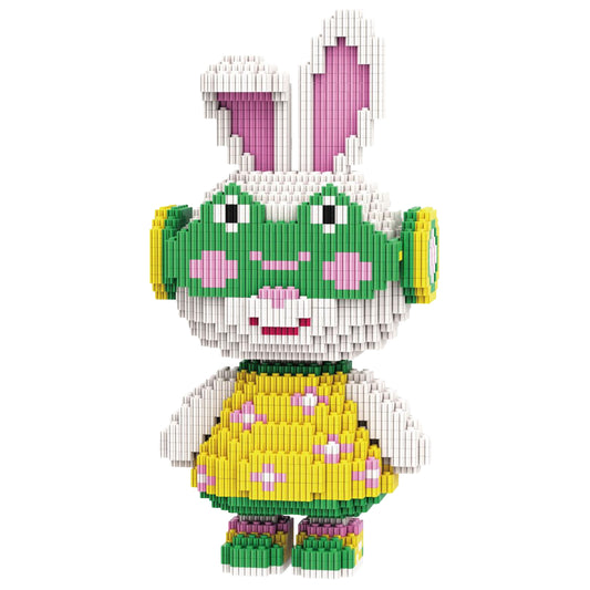 YaoYaoPlay Momo Floral Dress Bunny Building Block Set