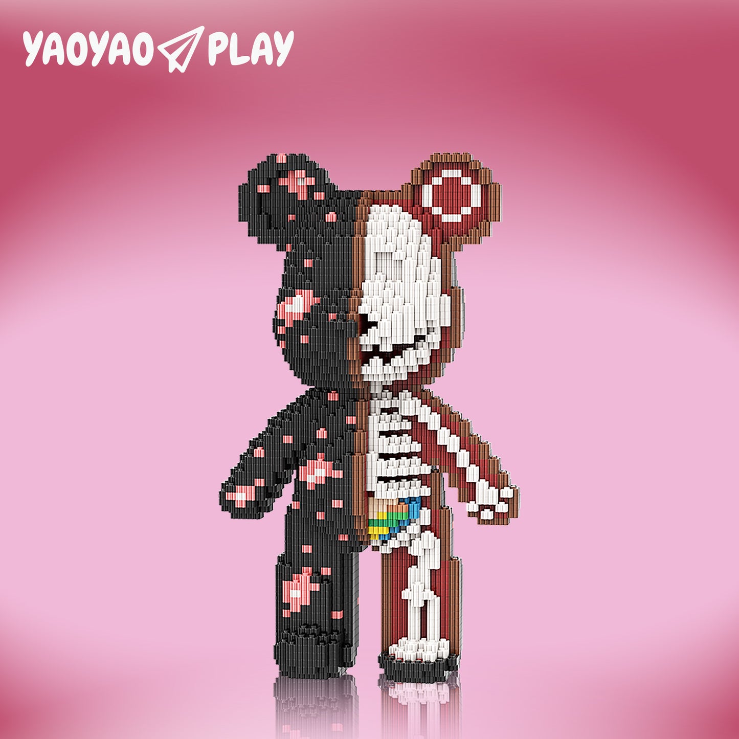 YaoYaoPlay Electric Pop Bear Small Building Block Set