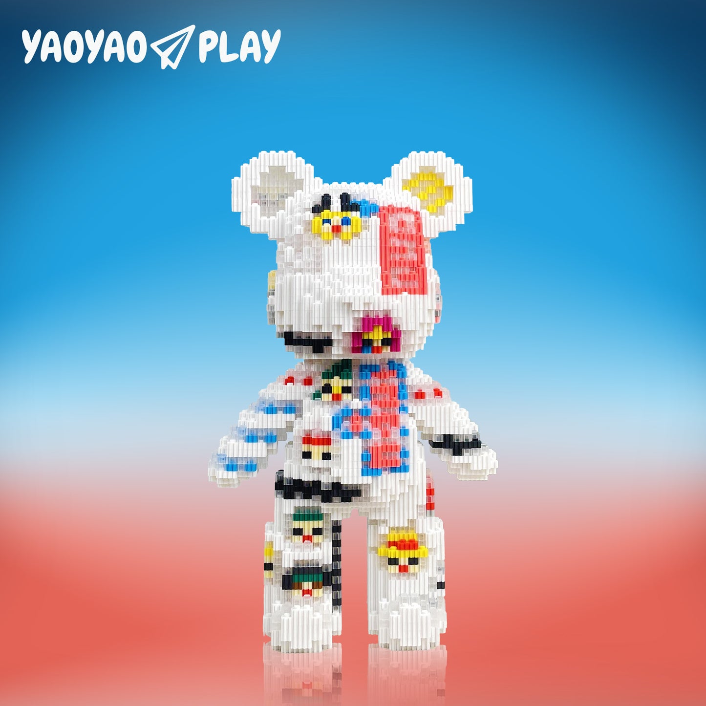 YaoYaoPlay Pirate Sticker Medium Bear Building Blocks