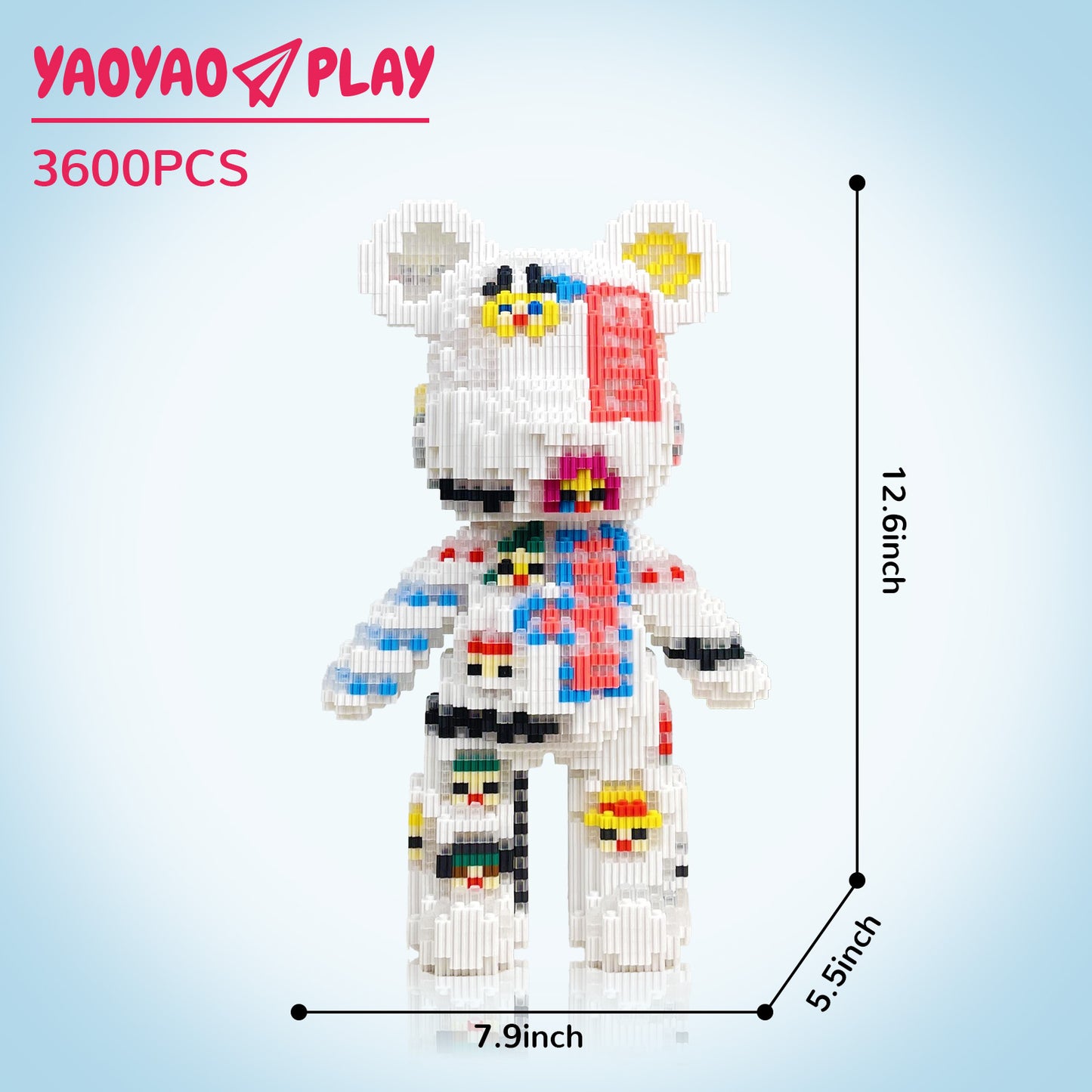 YaoYaoPlay Pirate Sticker Medium Bear Building Blocks