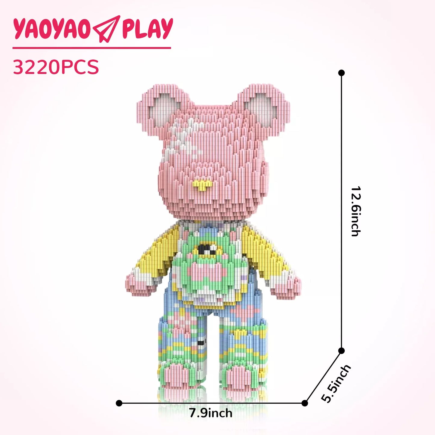YaoYaoPlay Princess Qianqian Medium Bear Building Block Set