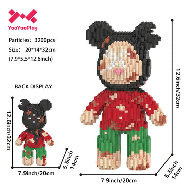YaoYaoPlay Ugly Sweatshirt Christmas Bear Building Block Set