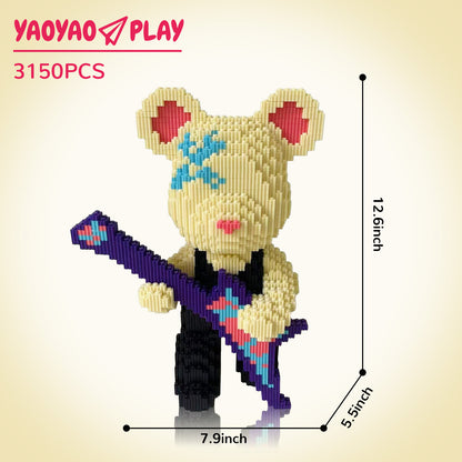 YaoYaoPlay Little DY Notes Medium Bear Building Blocks