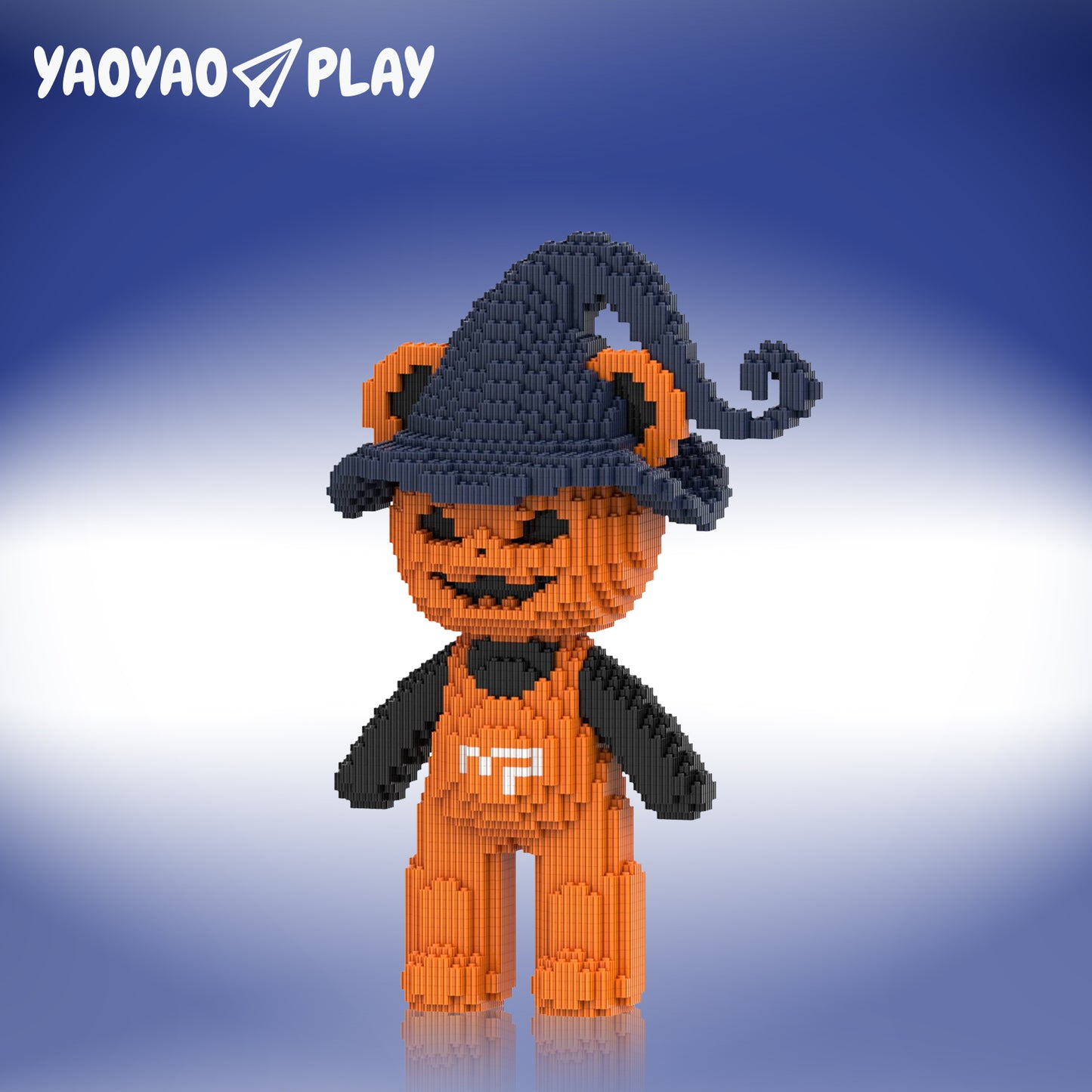 YaoYaoPlay Wizard Pumpkin Bear Small Building Block Set