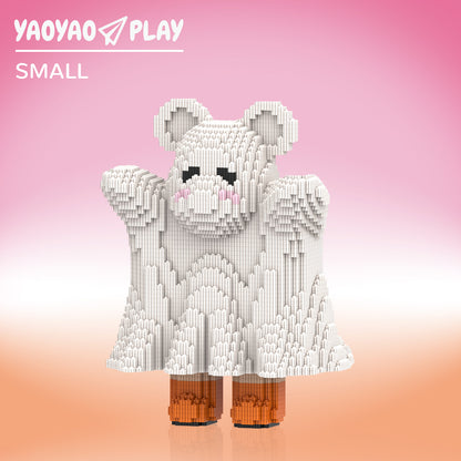 YaoYaoPlay Cute Ghost Bear Small Building Block Set