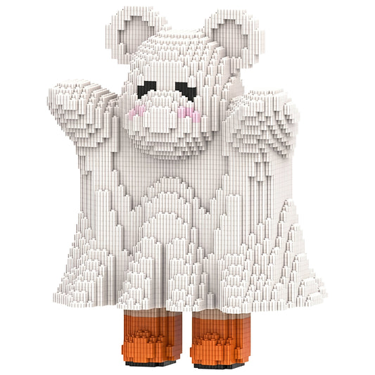 YaoYaoPlay Cute Ghost Bear Small Building Block Set