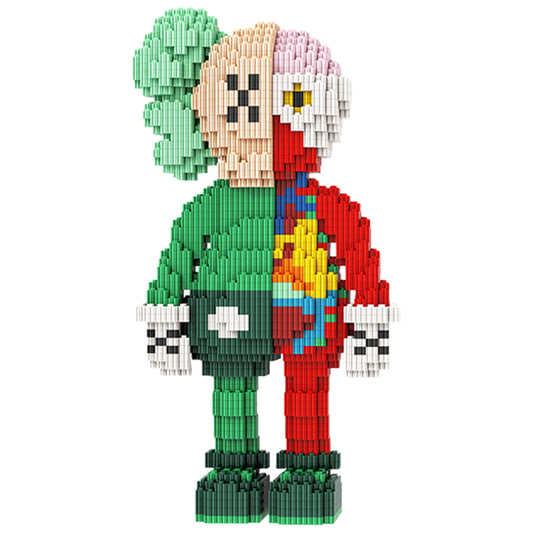 YaoYaoPlay Green 25% Dissected KAWS Style Building Block Set