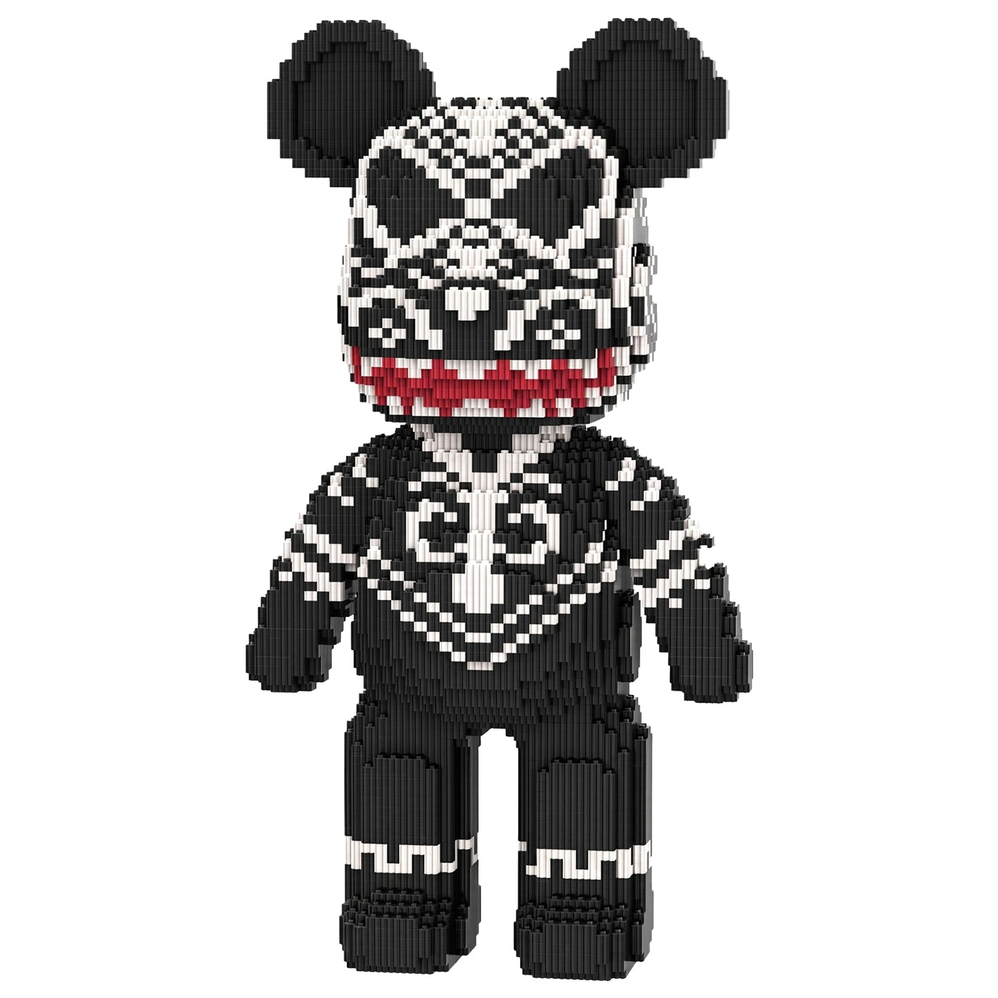 YaoYaoPlay Medium Black Totem Bear Building Block Set