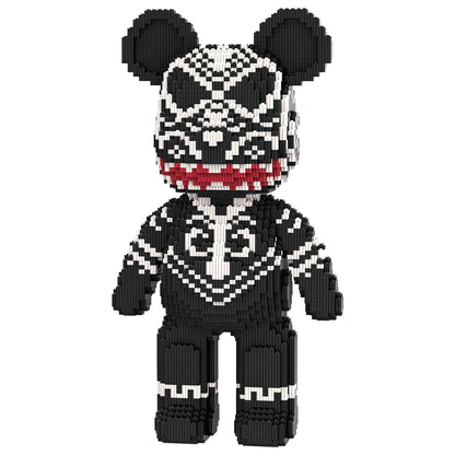 YaoYaoPlay Medium Black Totem Bear Building Block Set