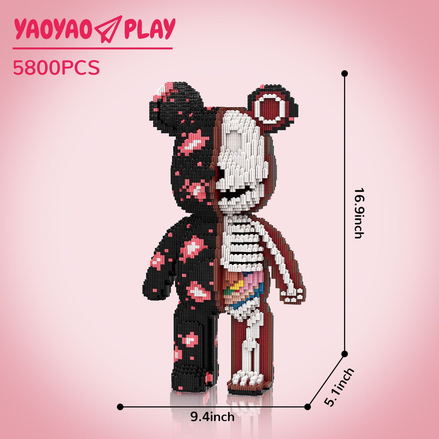 YaoYaoPlay Pili Pala Bear Medium Building Block Set