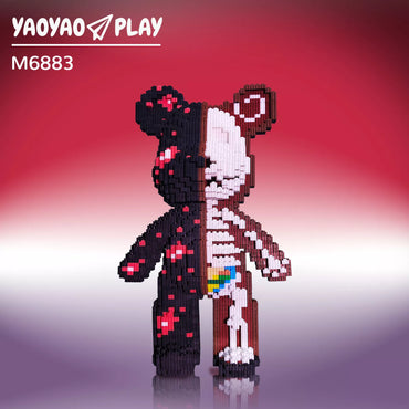 YaoYaoPlay Large Party Bear Building Block Set