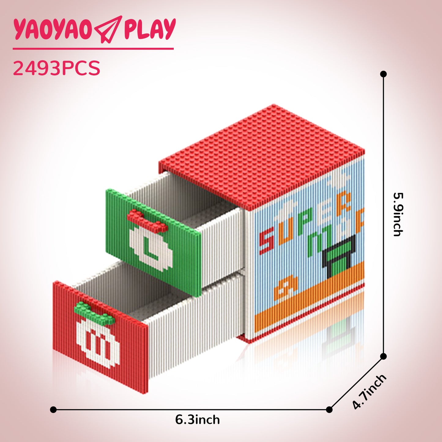 YaoYaoPlay Mario Drawer Series Mini Building Block Set