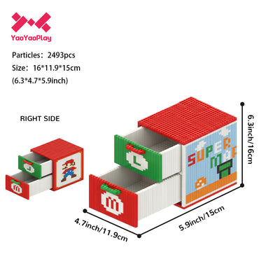 YaoYaoPlay Mario Drawer Series Mini Building Block Set