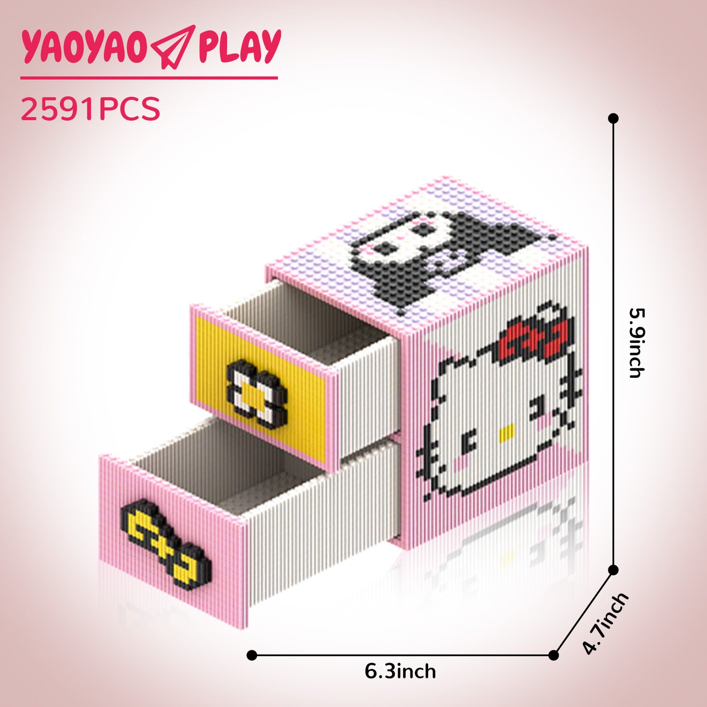 YaoYaoPlay Sanrio Drawer Series Mini Building Block Set