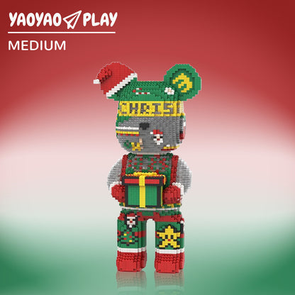 YaoYaoPlay Christmas Eve Bear Medium Building Block Set
