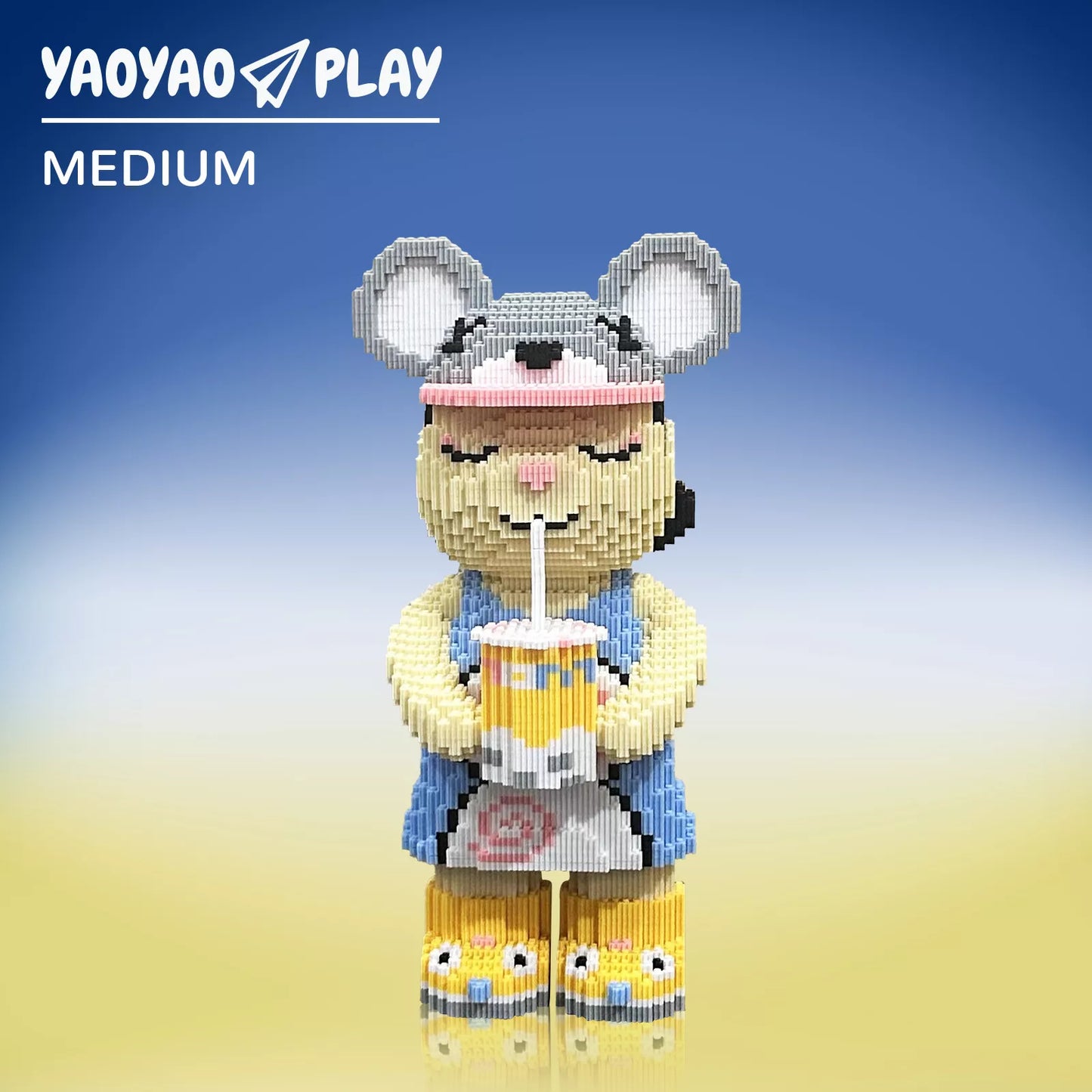 YaoYaoPlay Summer Boba Large Bear Building Block Set