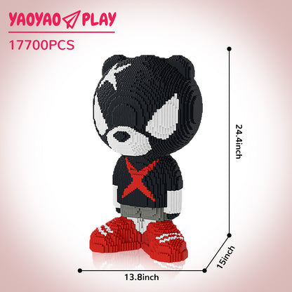 YaoYaoPlay Giant Black Bear Plastic Building Blocks
