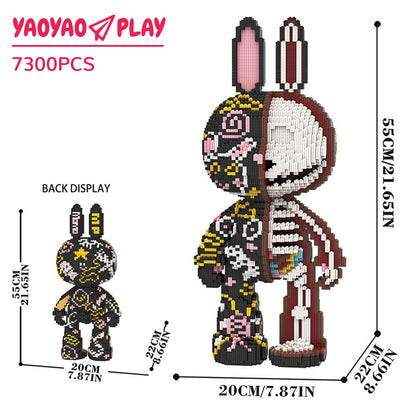 YaoYaoPlay Half Anatomy Graffiti Bunny Blocks