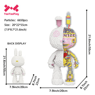 YaoYaoPlay Mechanical Anatomy Bunny Building Blocks