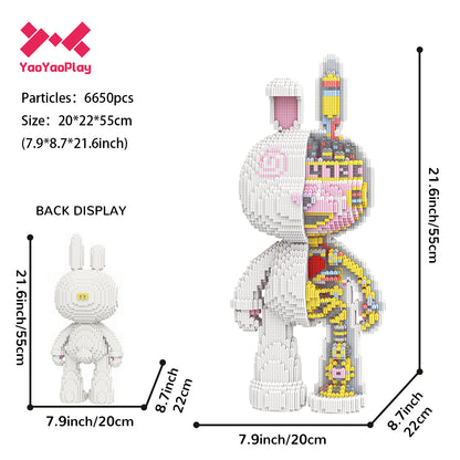 YaoYaoPlay Mechanical Anatomy Bunny Building Blocks