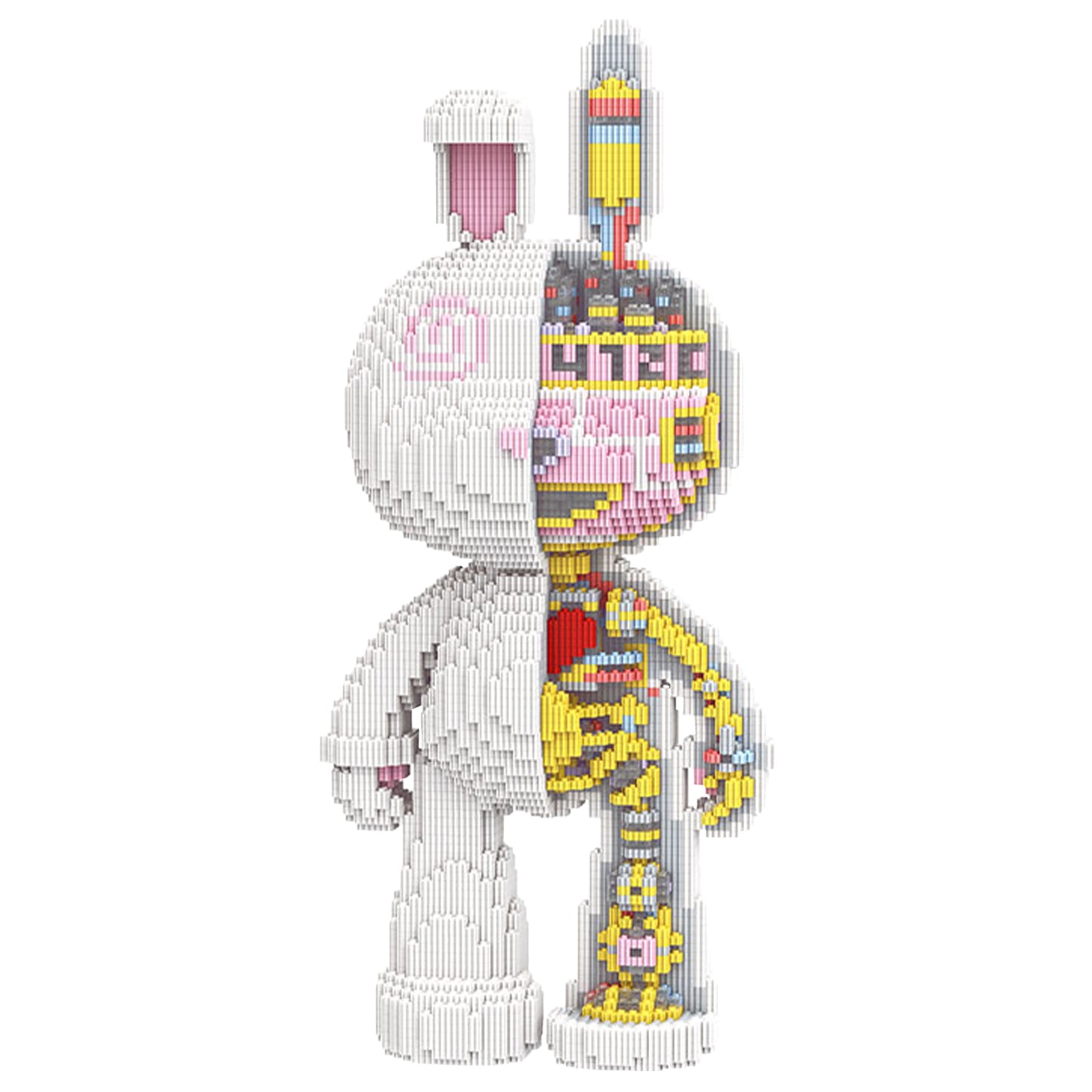 YaoYaoPlay Mechanical Anatomy Bunny Building Blocks
