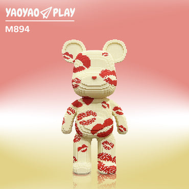 YaoYaoPlay Kissy Huggy Big Bear Plastic Building Blocks