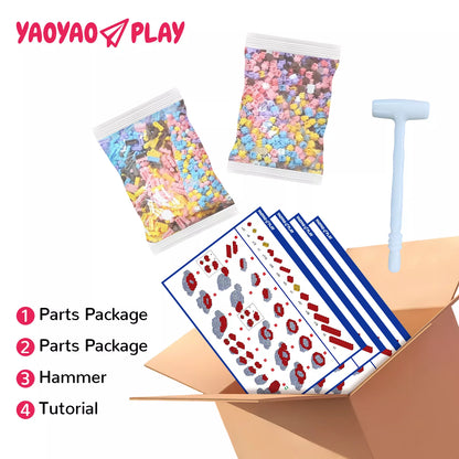 YaoYaoPlay Pink Stitch Building Block Set